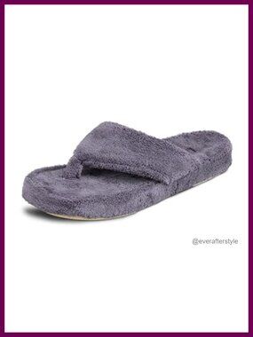 Spa Thong Slippers Cloud Contour Arch Support Plush Terry Lining